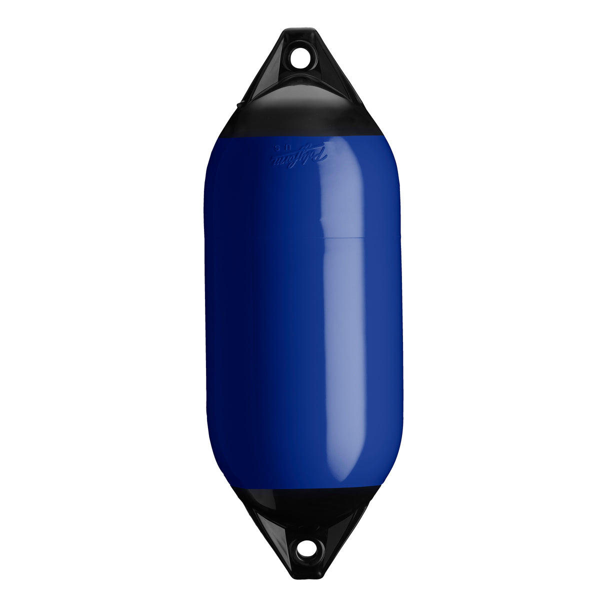 Cobalt Blue boat fender with Black-Top, Polyform F-5
