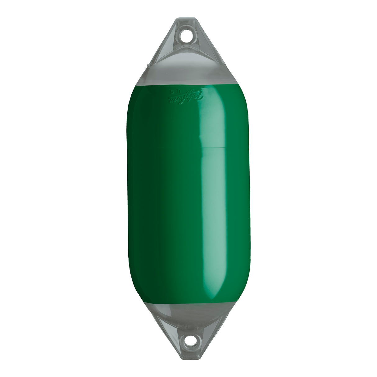 Forest Green boat fender with Grey-Top, Polyform F-5