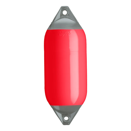 Red boat fender with Grey-Top, Polyform F-5