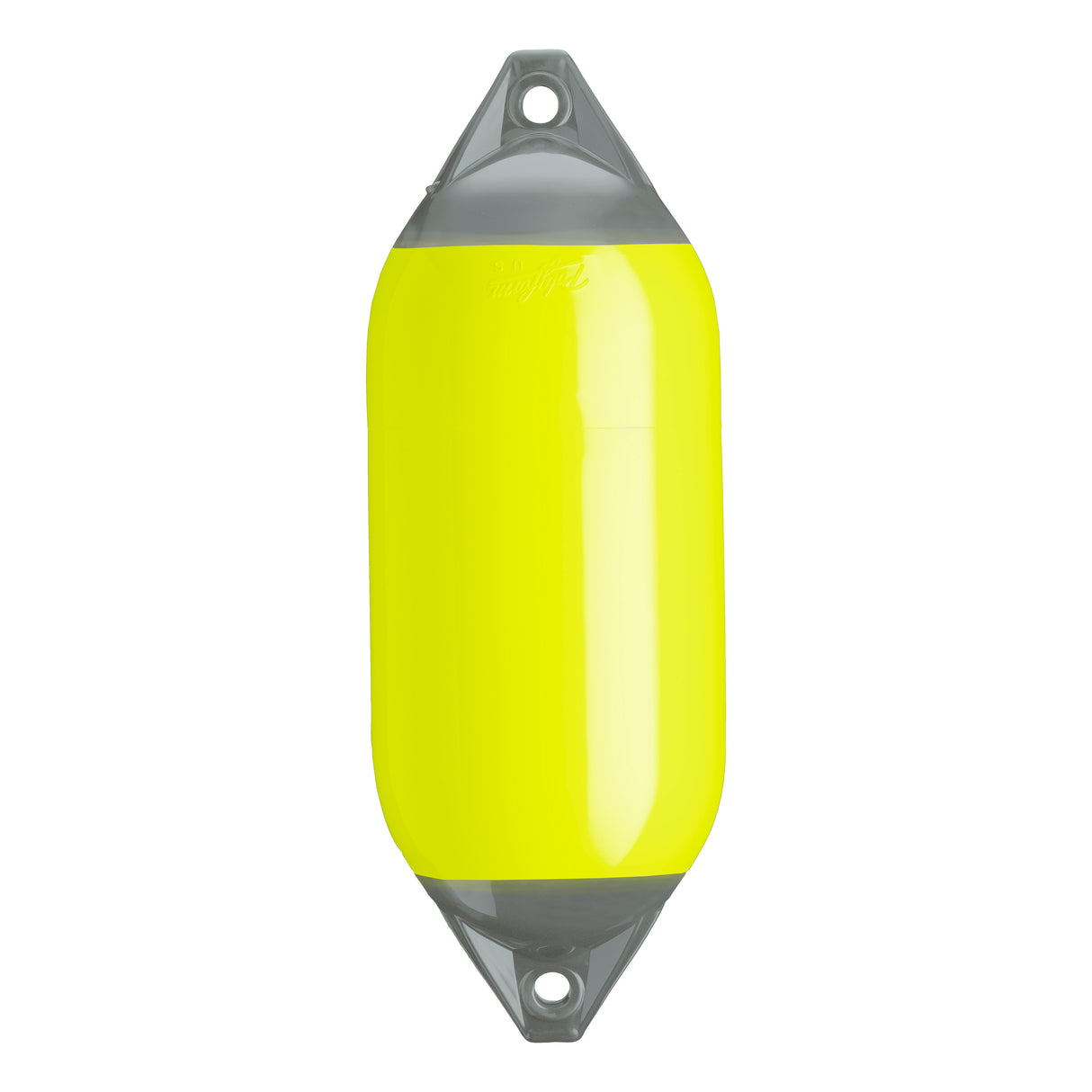 Saturn Yellow boat fender with Grey-Top, Polyform F-5
