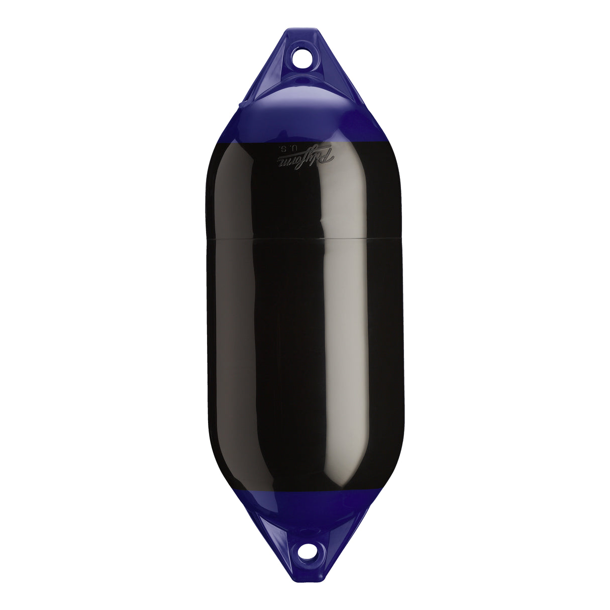 Black boat fender with Navy-Top, Polyform F-5