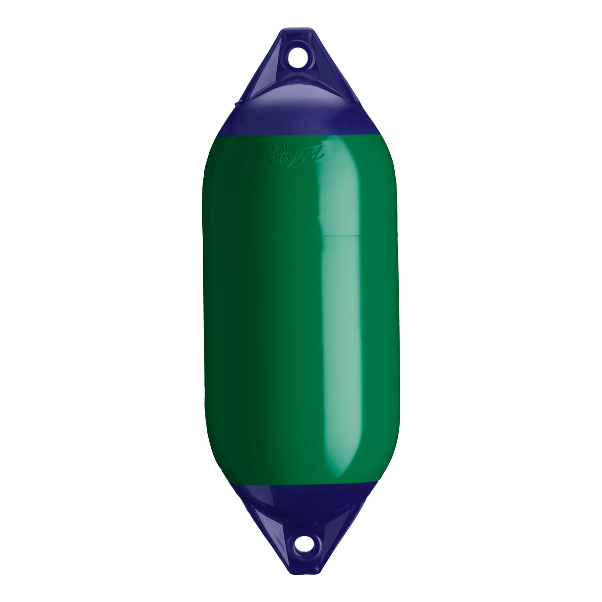 Forest Green boat fender with Navy-Top, Polyform F-5