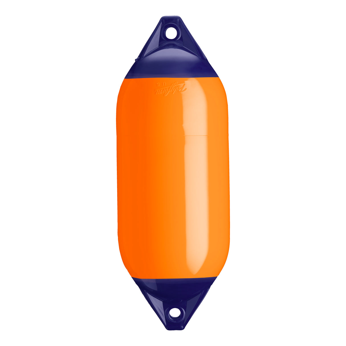 Orange boat fender with Navy-Top, Polyform F-5