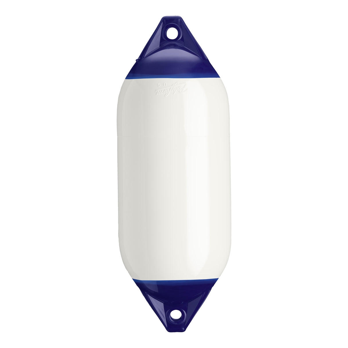 White boat fender with Navy-Top, Polyform F-5