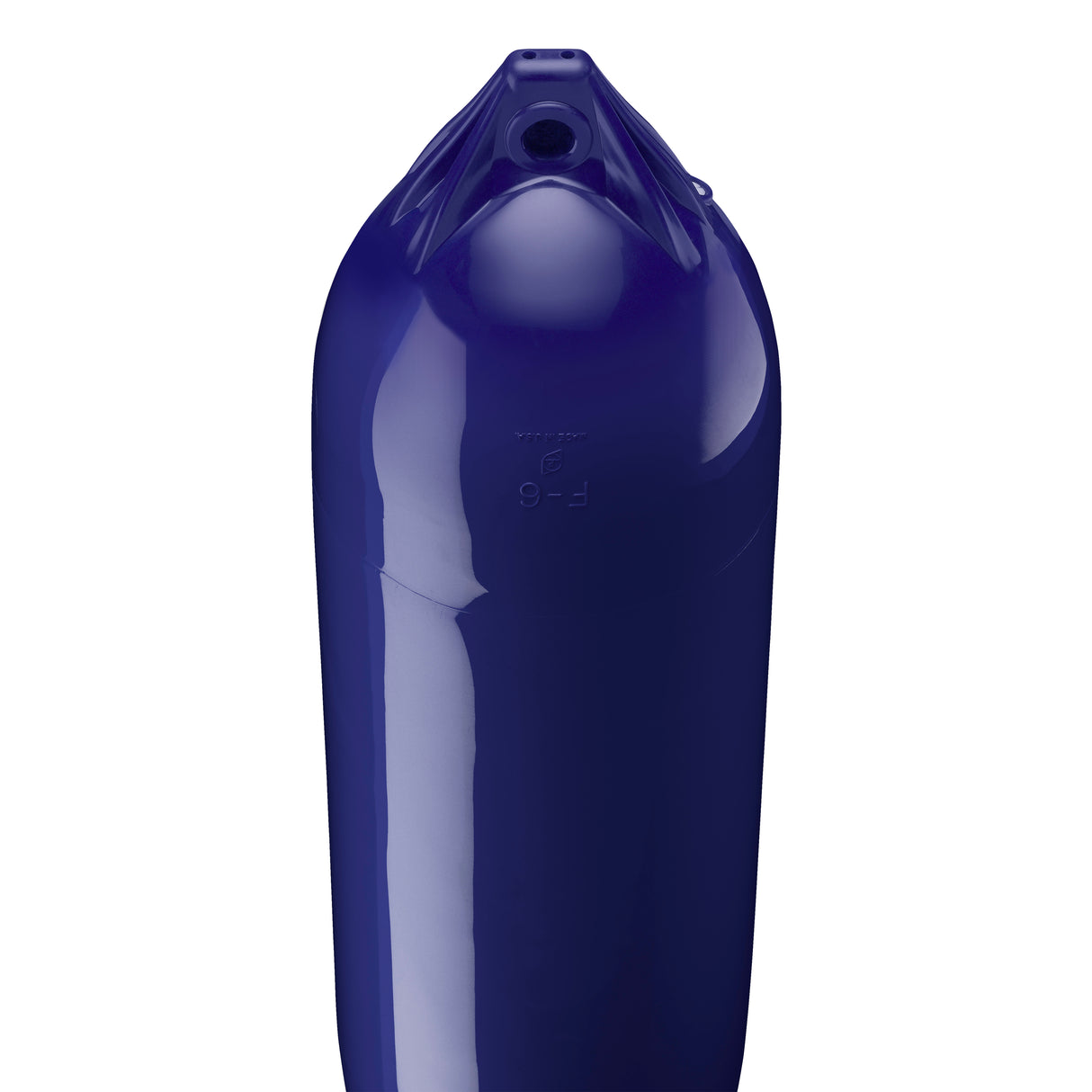 Navy Blue boat fender with Navy-Top, Polyform F-6 angled shot