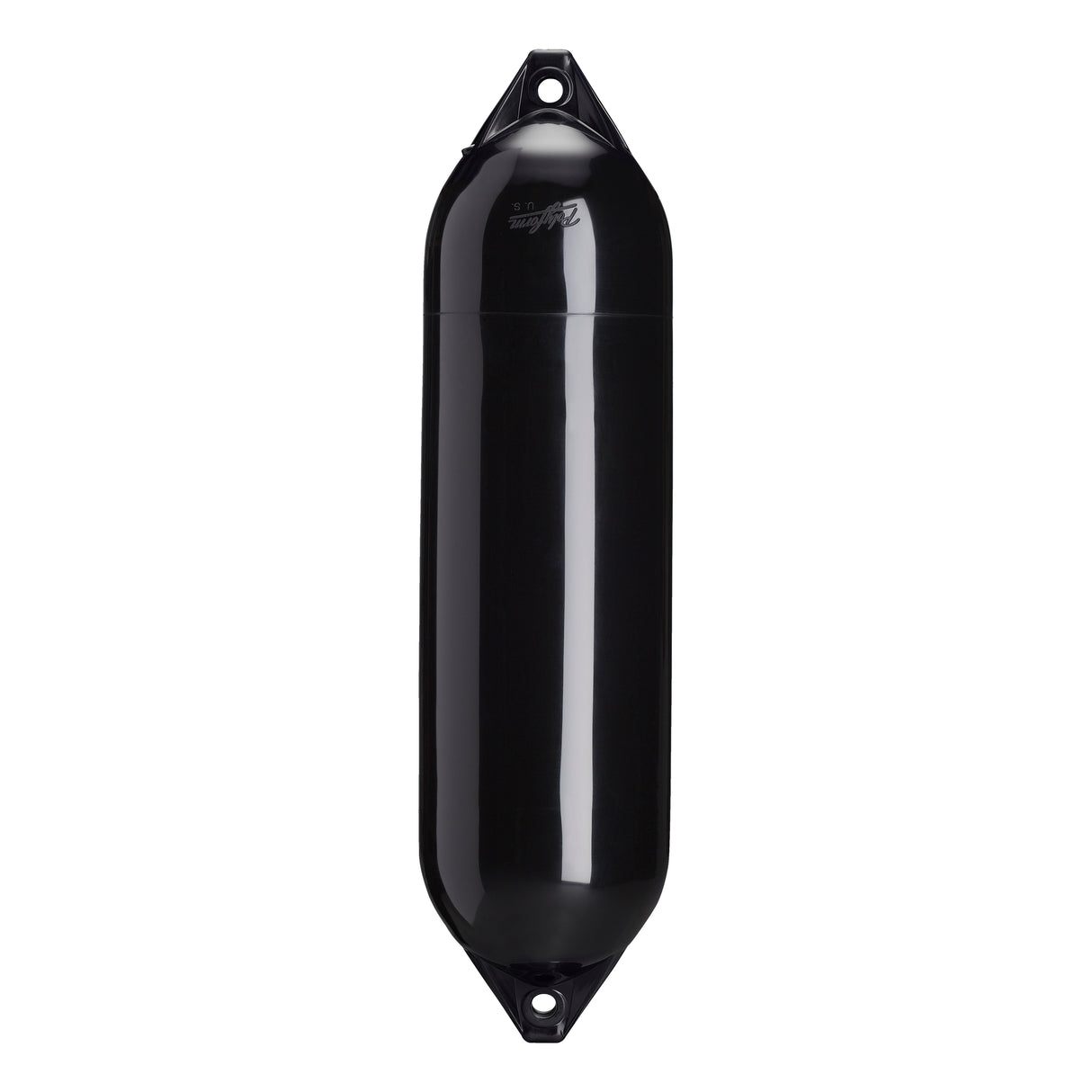 Black boat fender with Black-Top, Polyform F-6