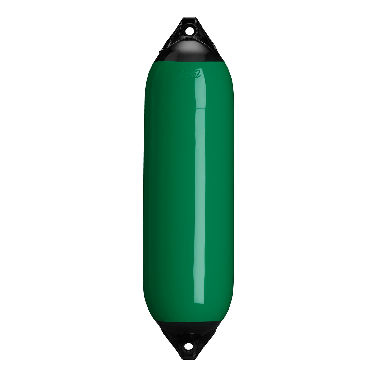 Forest Green boat fender with Black-Top, Polyform F-6
