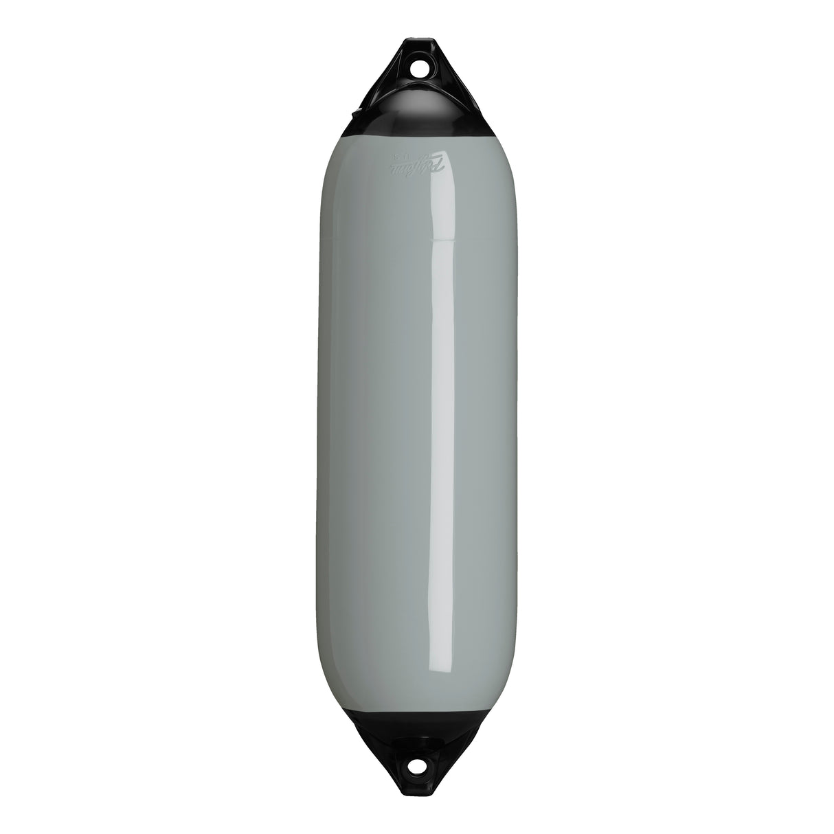 Grey boat fender with Black-Top, Polyform F-6