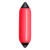 Red boat fender with Black-Top, Polyform F-6