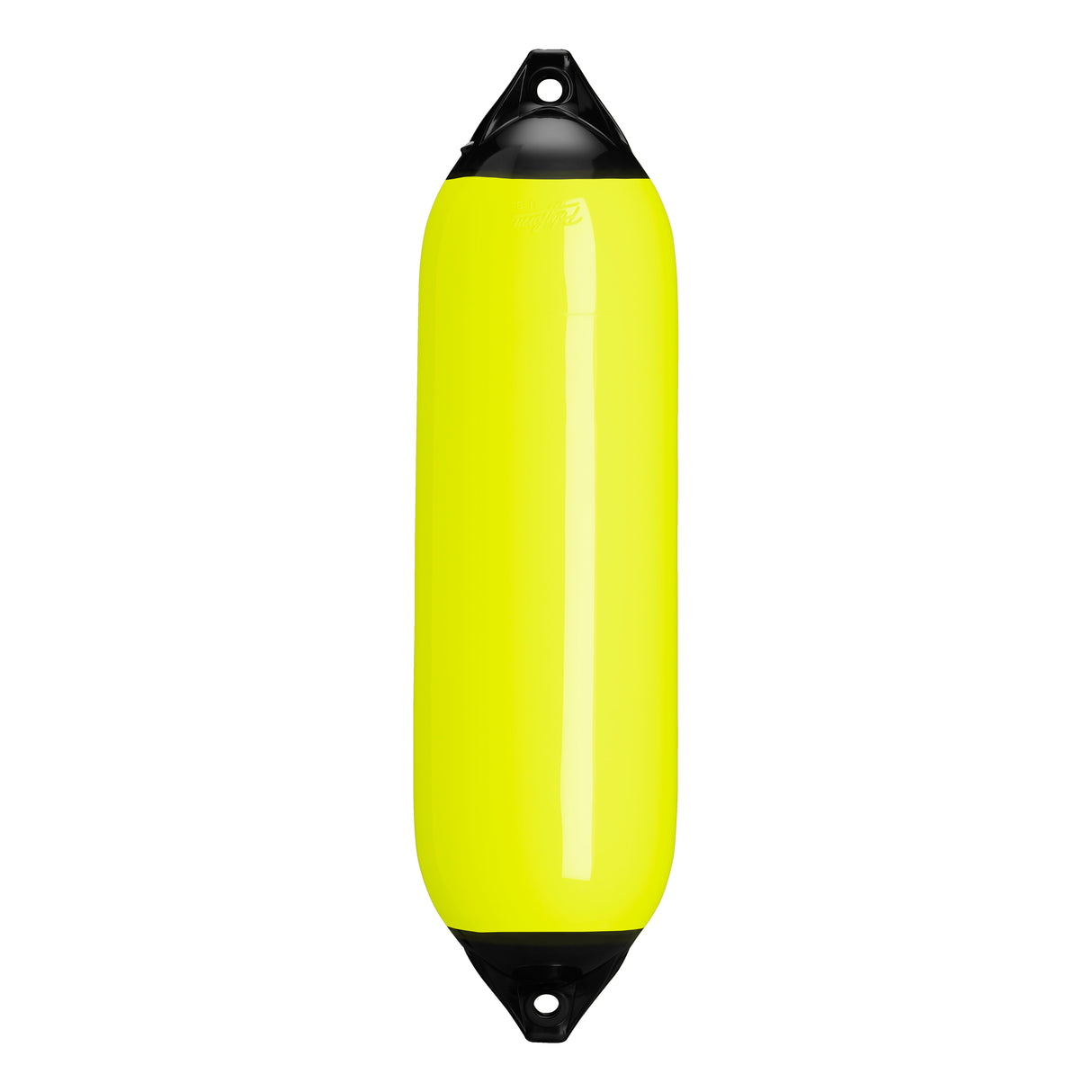 Saturn Yellow boat fender with Black-Top, Polyform F-6