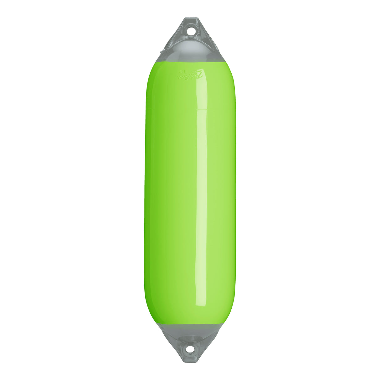 Lime boat fender with Grey-Top, Polyform F-6
