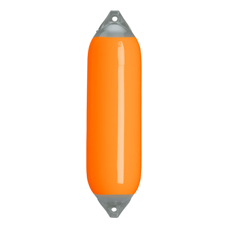 Orange boat fender with Grey-Top, Polyform F-6
