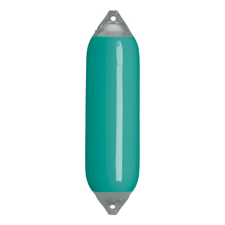 Teal boat fender with Grey-Top, Polyform F-6