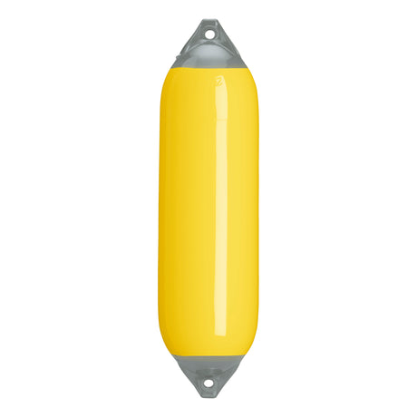 Yellow boat fender with Grey-Top, Polyform F-6