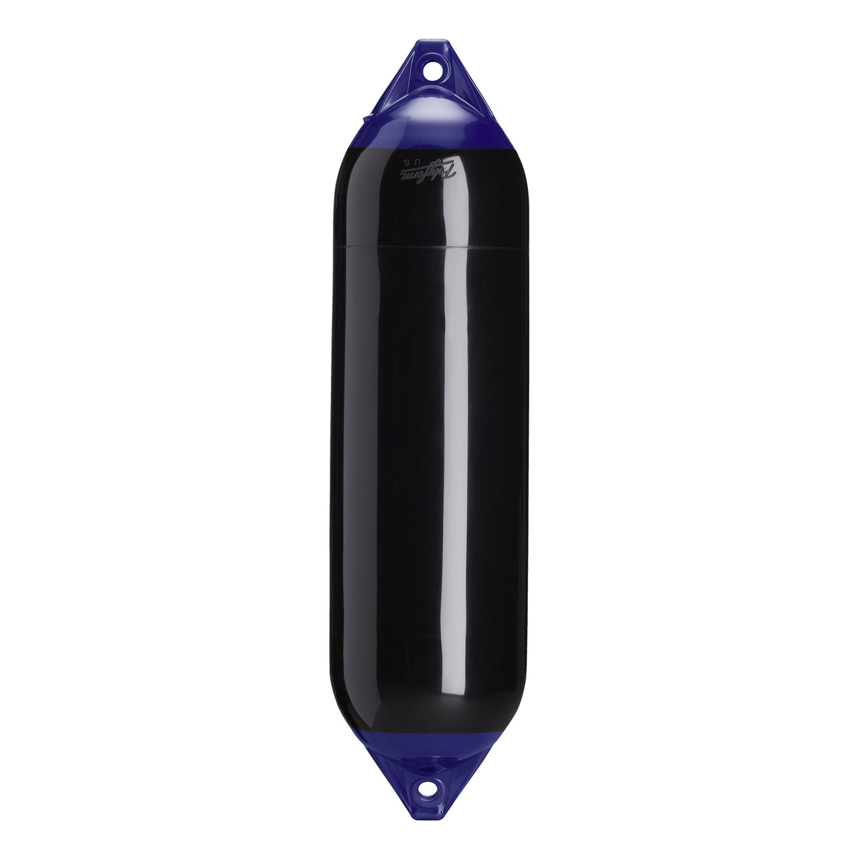 Black boat fender with Navy-Top, Polyform F-6