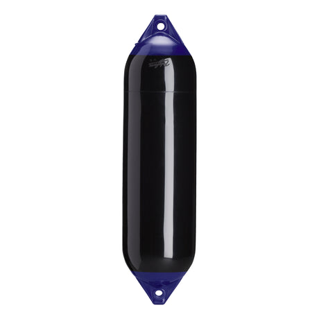 Black boat fender with Navy-Top, Polyform F-6 