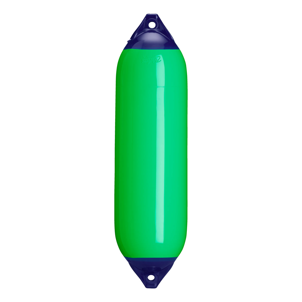 Green boat fender with Navy-Top, Polyform F-6