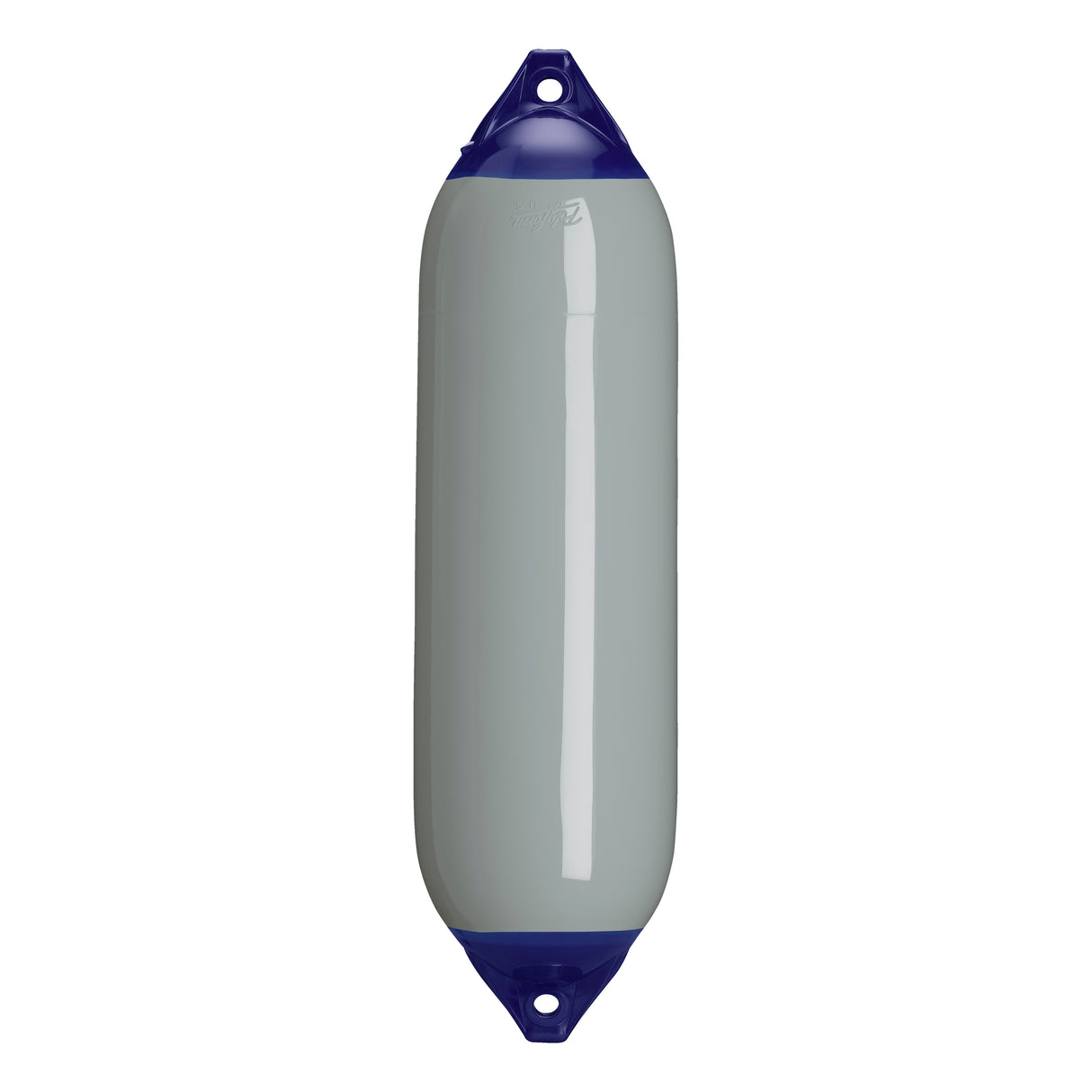 Grey boat fender with Navy-Top, Polyform F-6