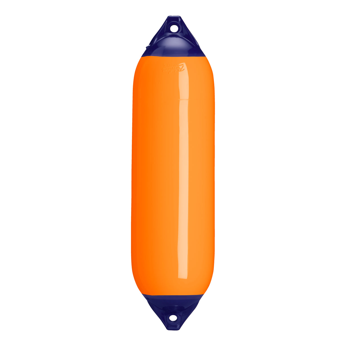 Orange boat fender with Navy-Top, Polyform F-6