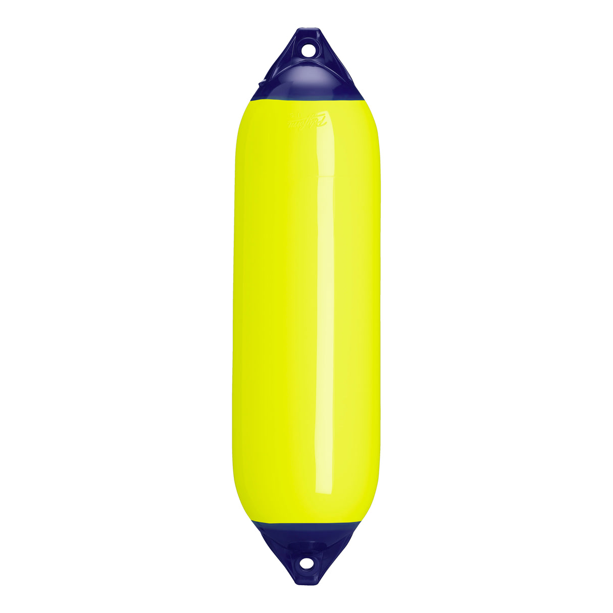 Saturn Yellow boat fender with Navy-Top, Polyform F-6