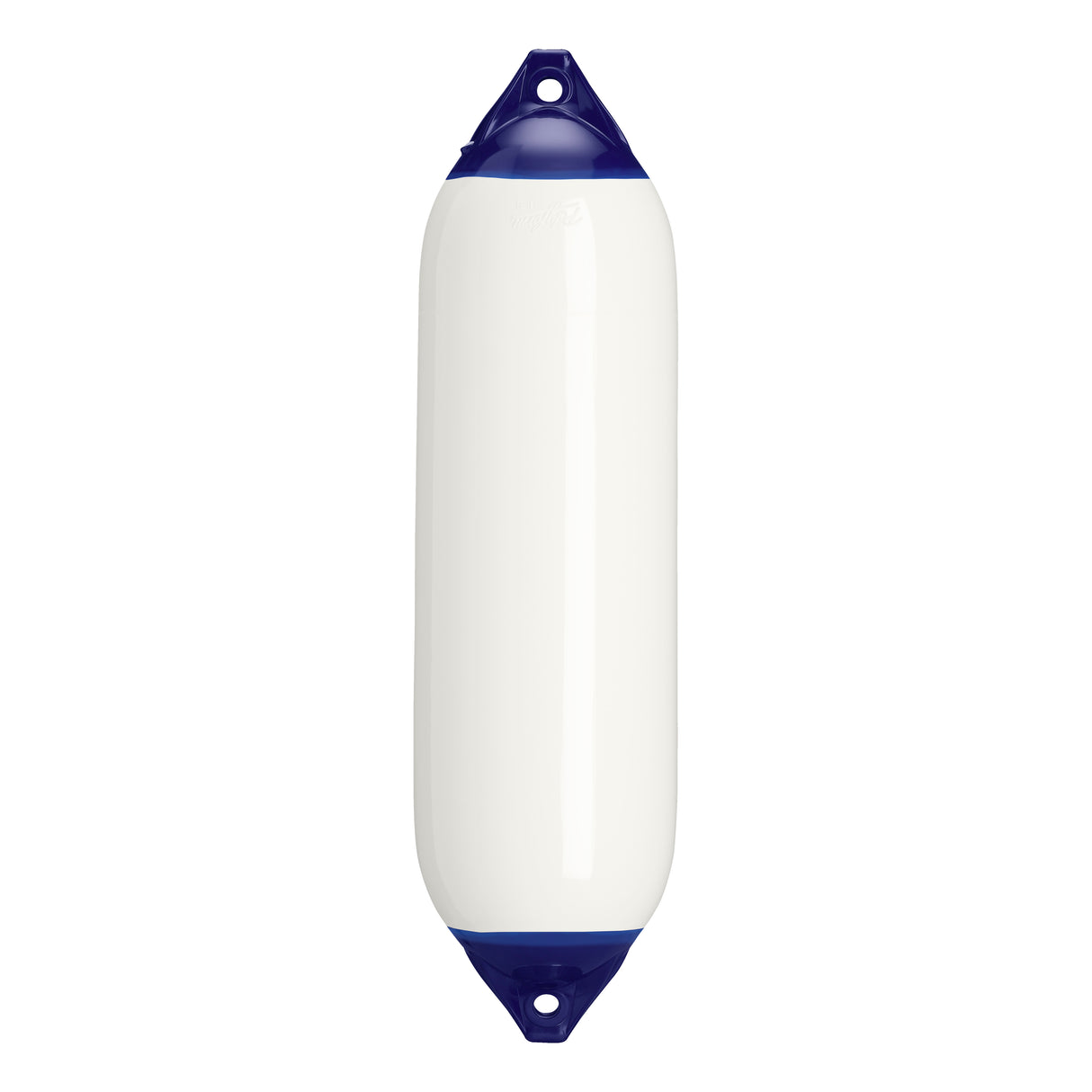 White boat fender with Navy-Top, Polyform F-6