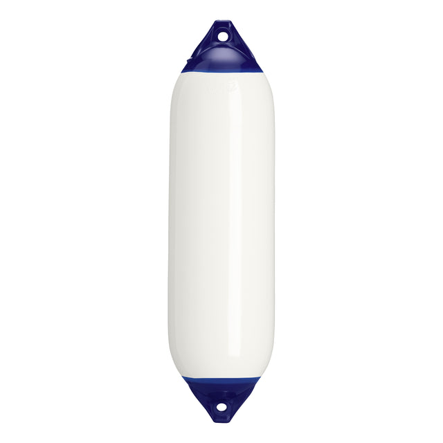 White boat fender with Navy-Top, Polyform F-6