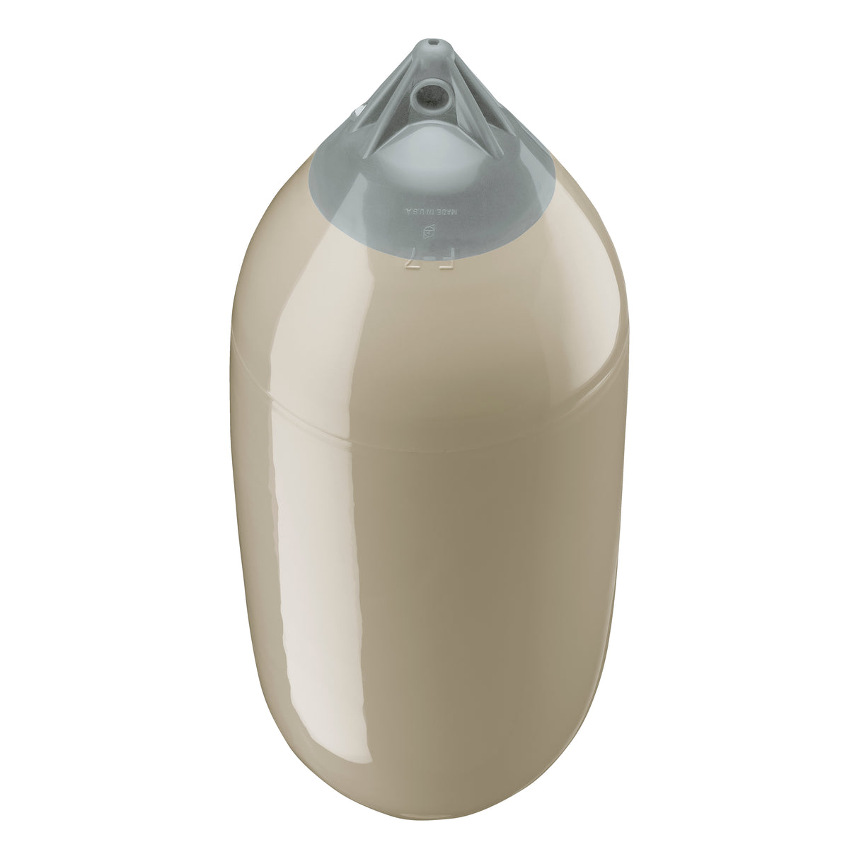 Sand boat fender with Grey-Top, Polyform F-7 angled shot