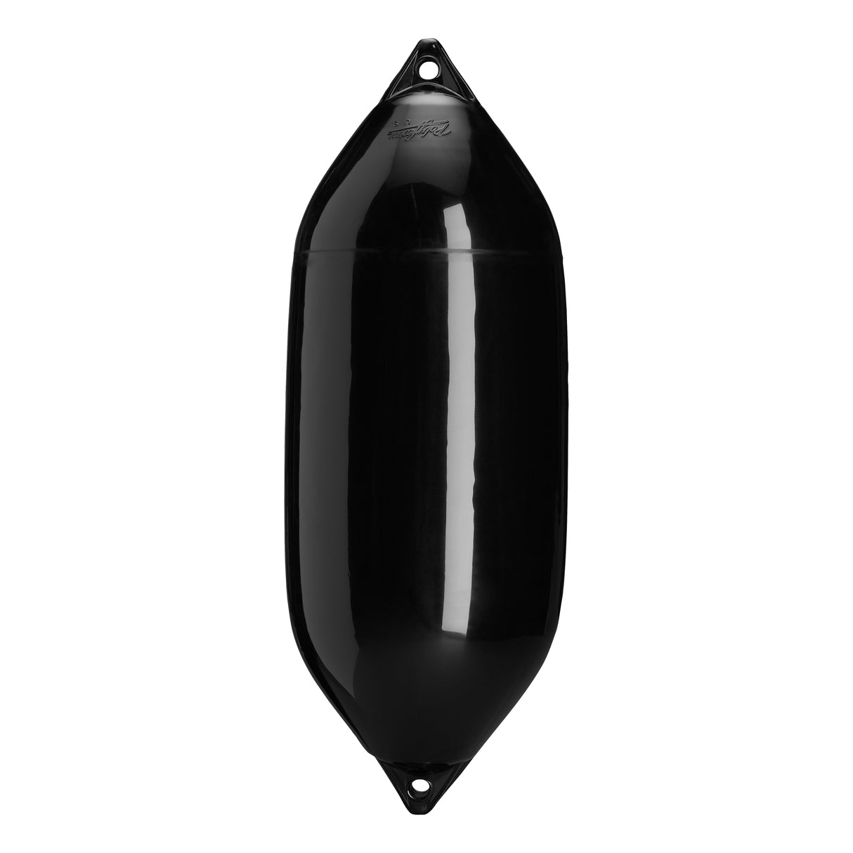 Black boat fender with Black-Top, Polyform F-7