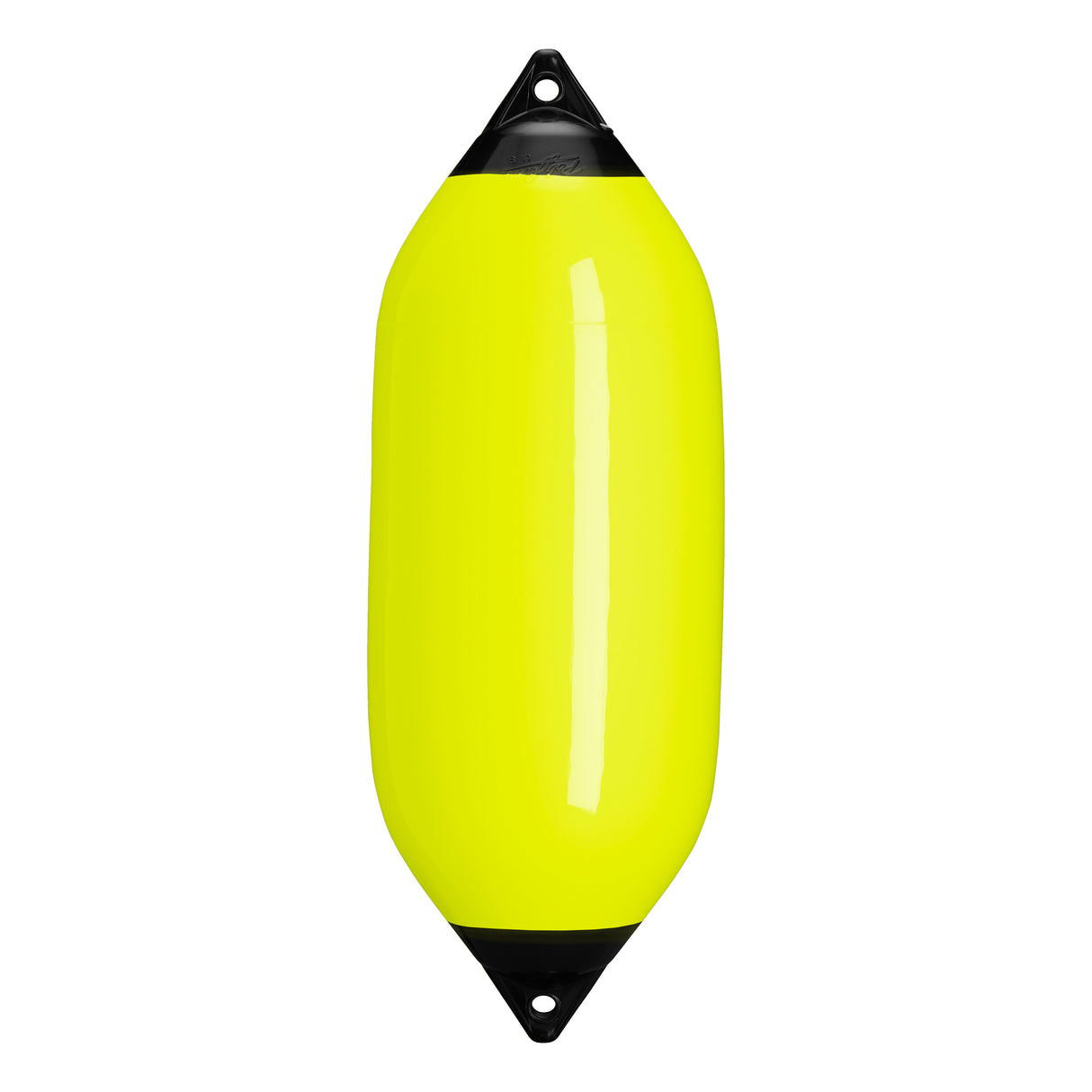 Saturn Yellow boat fender with Black-Top, Polyform F-7