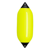 Saturn Yellow boat fender with Black-Top, Polyform F-7