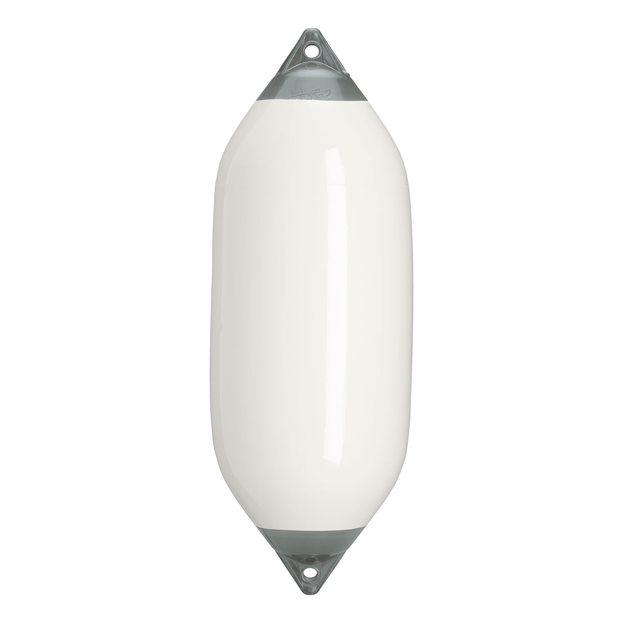 White boat fender with Grey-Top, Polyform F-7