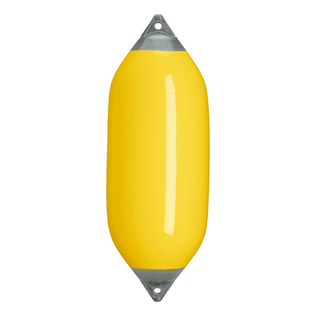 Yellow boat fender with Grey-Top, Polyform F-7