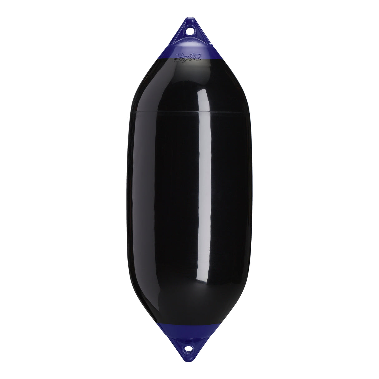 Black boat fender with Navy-Top, Polyform F-7