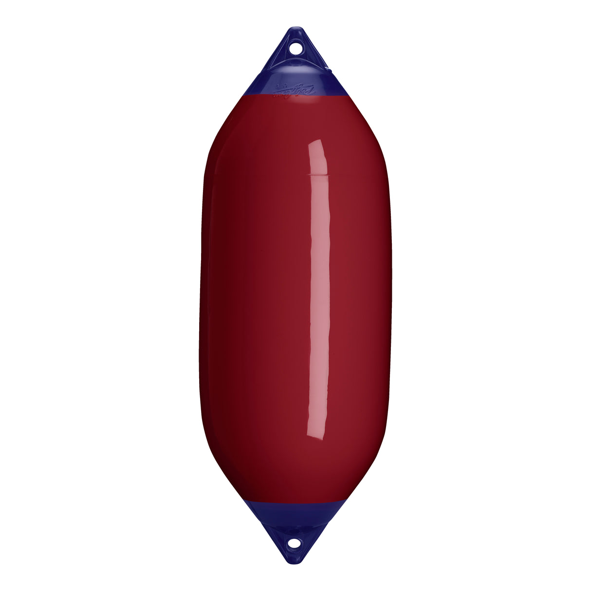 Burgundy boat fender with Navy-Top, Polyform F-7