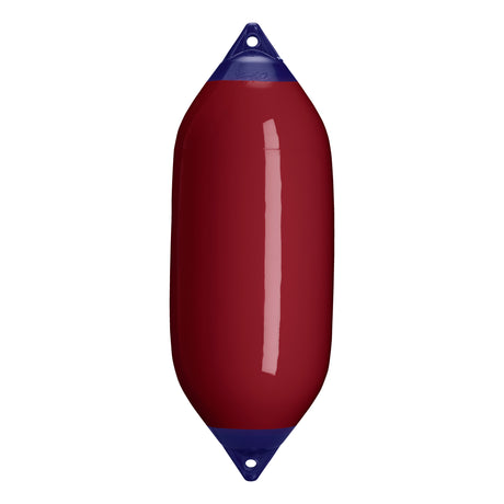 Burgundy boat fender with Navy-Top, Polyform F-7 