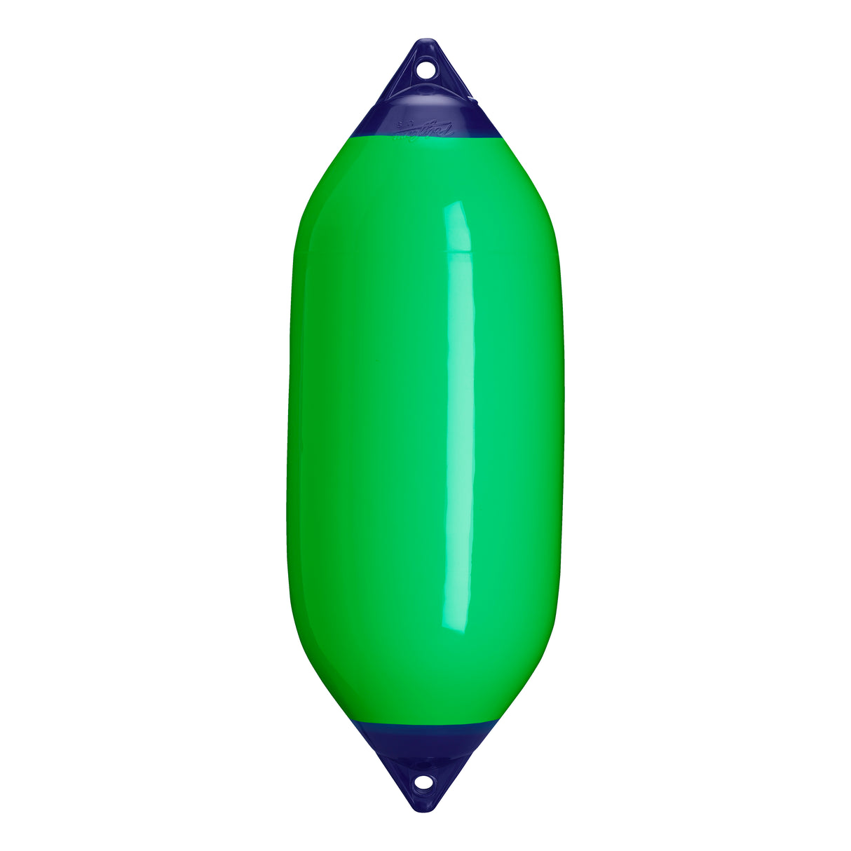Green boat fender with Navy-Top, Polyform F-7