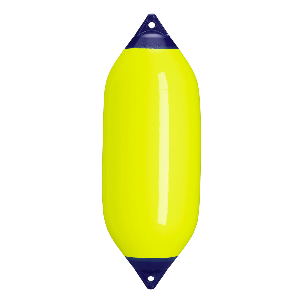 Saturn Yellow boat fender with Navy-Top, Polyform F-7 