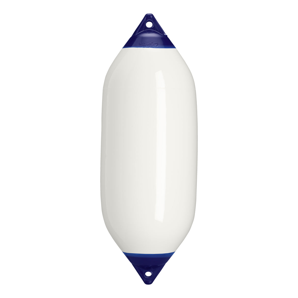 White boat fender with Navy-Top, Polyform F-7
