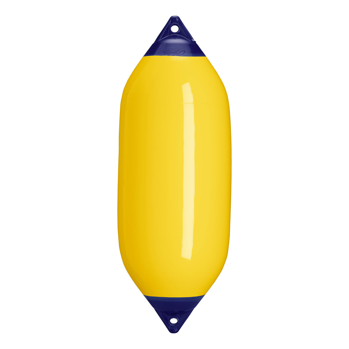 Yellow boat fender with Navy-Top, Polyform F-7