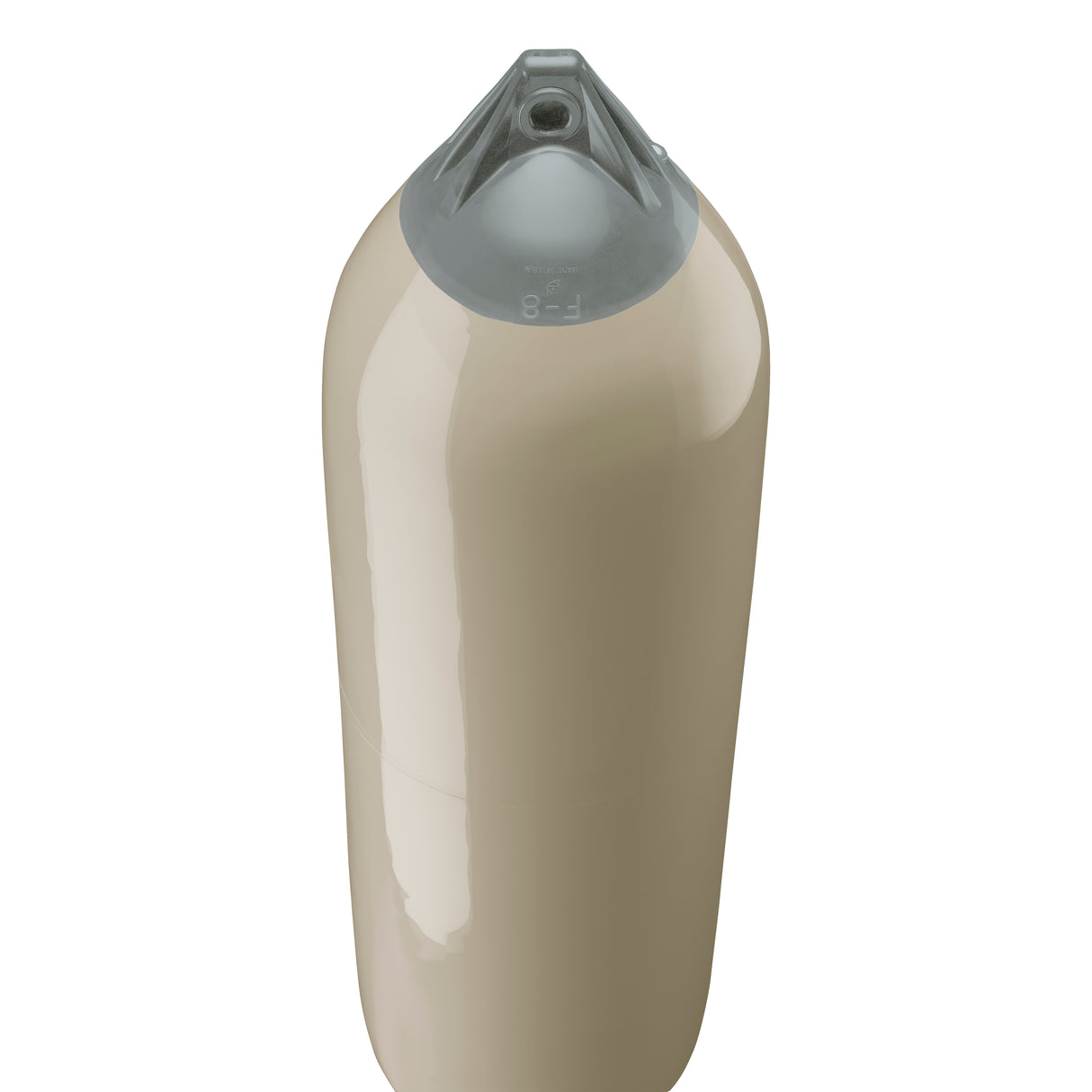 Sand boat fender with Grey-Top, Polyform F-8 angled shot