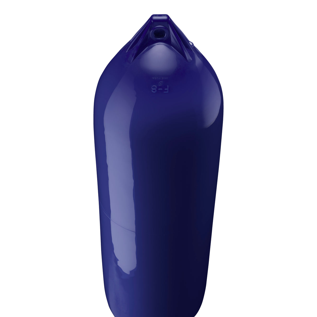 Navy Blue boat fender with Navy-Top, Polyform F-8 angled shot