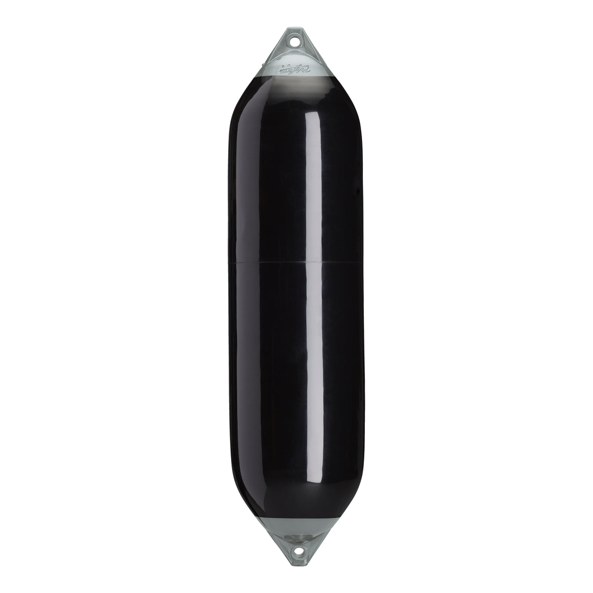 Black boat fender with Grey-Top, Polyform F-8