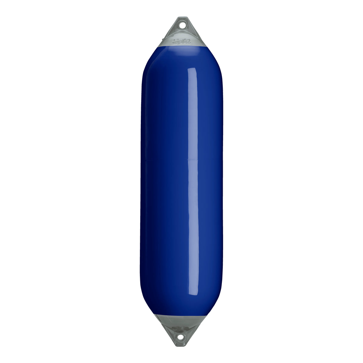 Cobalt Blue boat fender with Grey-Top, Polyform F-8