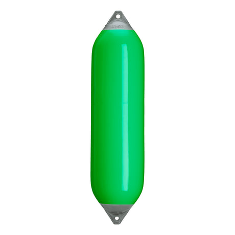 Green boat fender with Grey-Top, Polyform F-8