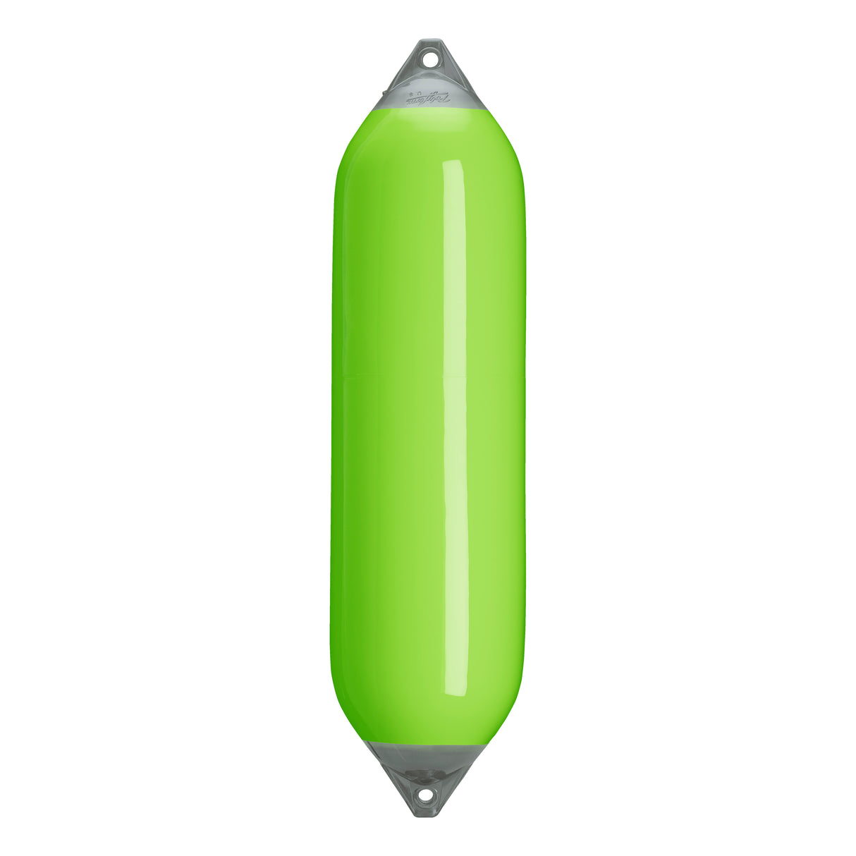 Lime boat fender with Grey-Top, Polyform F-8