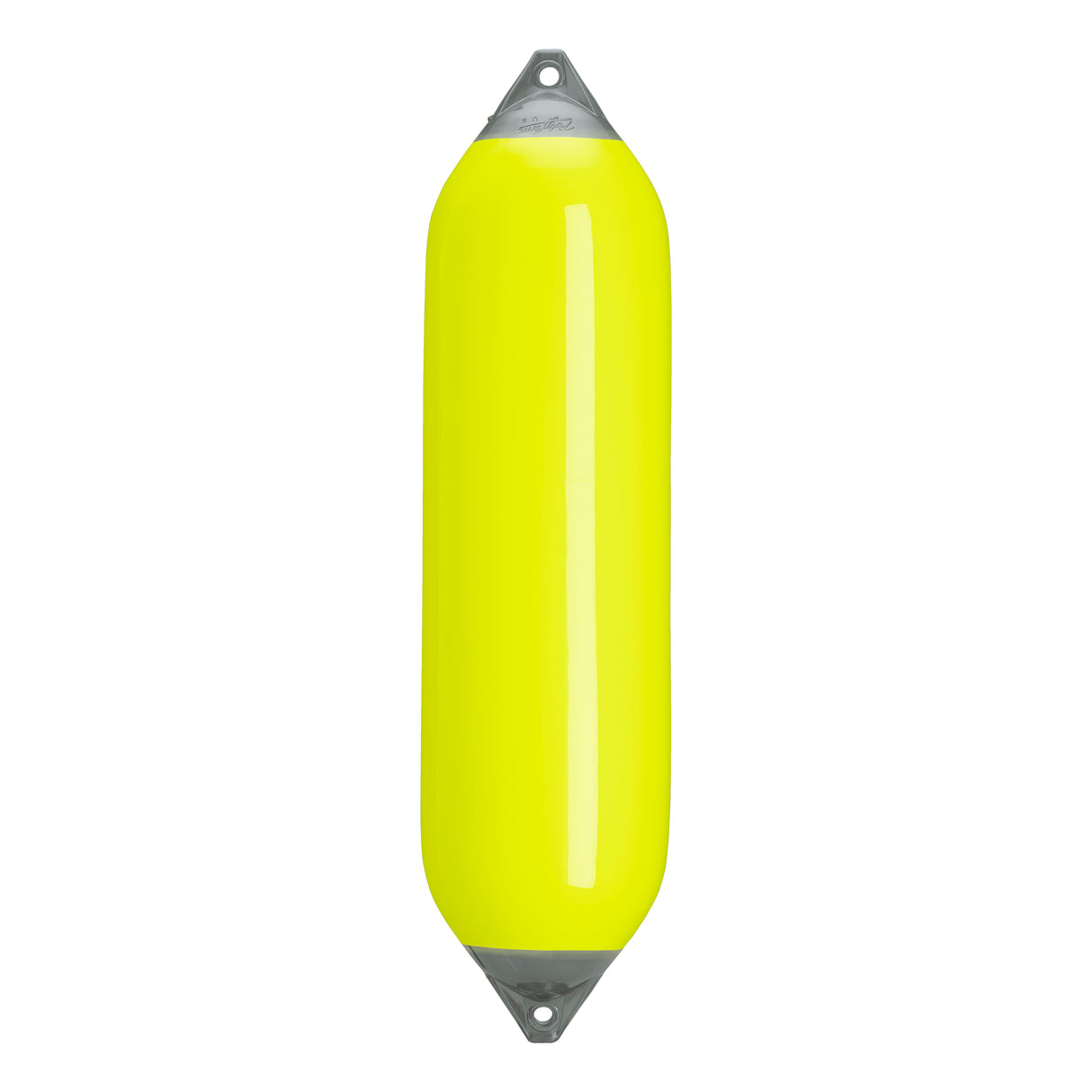 Saturn Yellow boat fender with Grey-Top, Polyform F-8