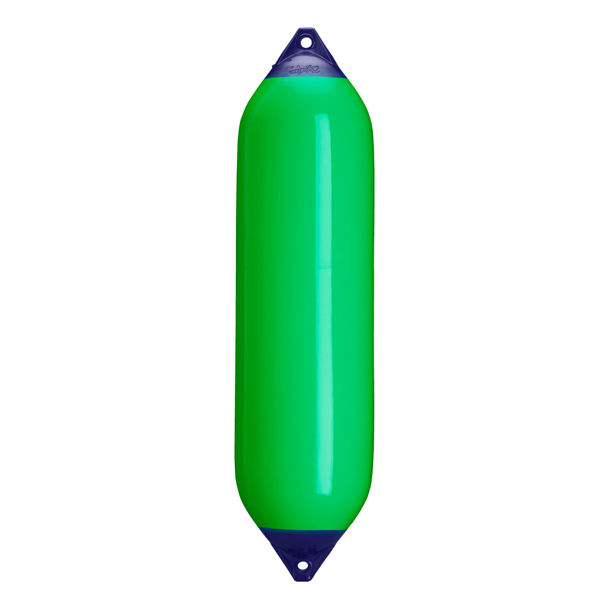 Green boat fender with Navy-Top, Polyform F-8