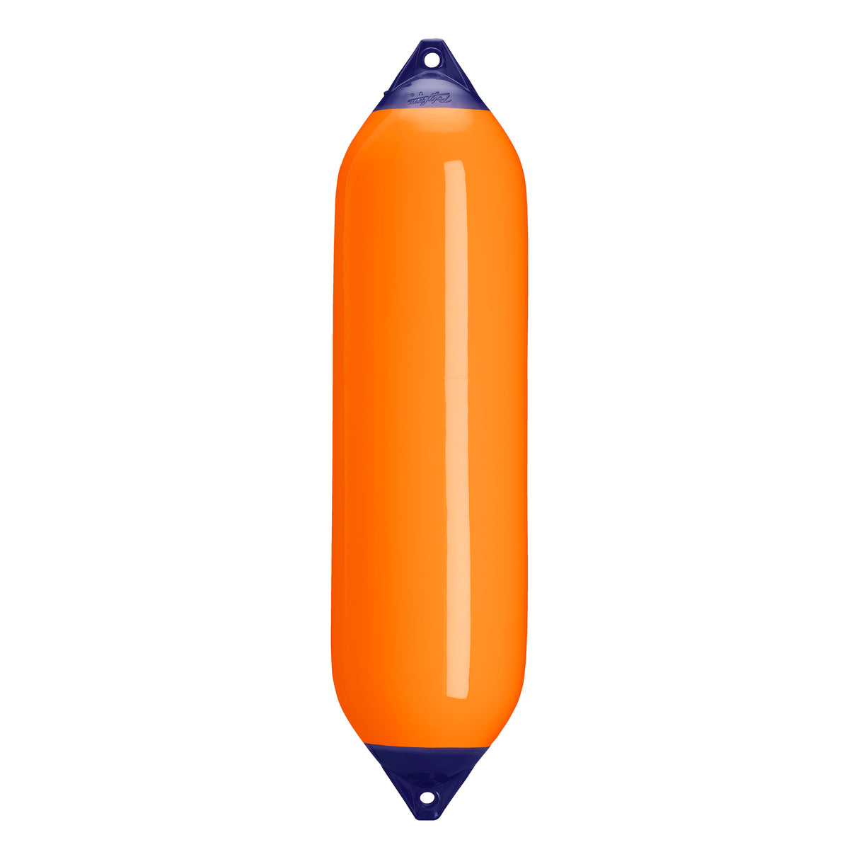 Orange boat fender with Navy-Top, Polyform F-8
