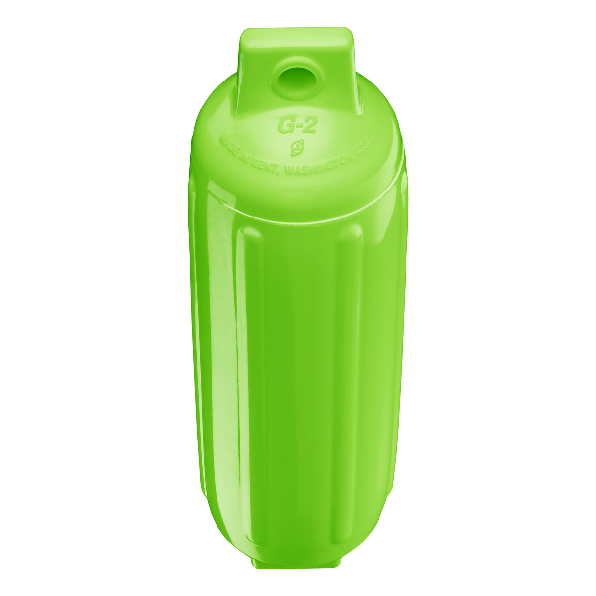 Lime boat fender, Polyform G-2 angled shot