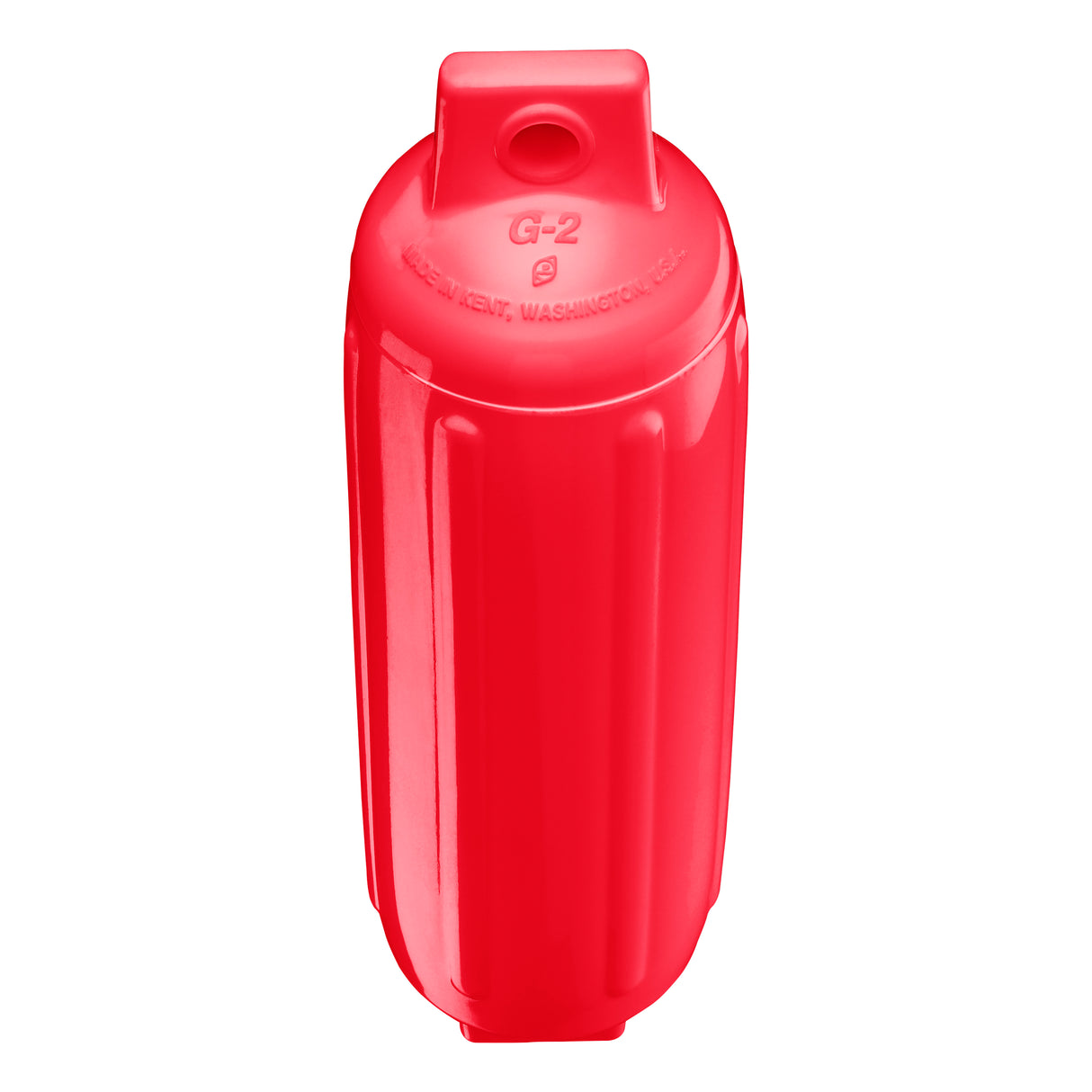 Red boat fender, Polyform G-2 angled shot